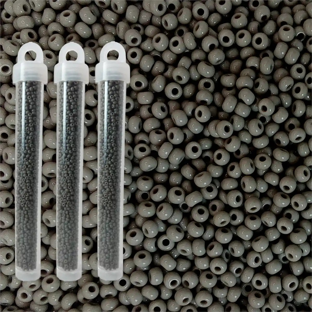 Miyuki seed beads grey size 10