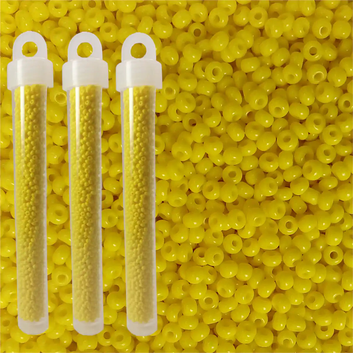 Miyuki seed beads lemon yellow size 10