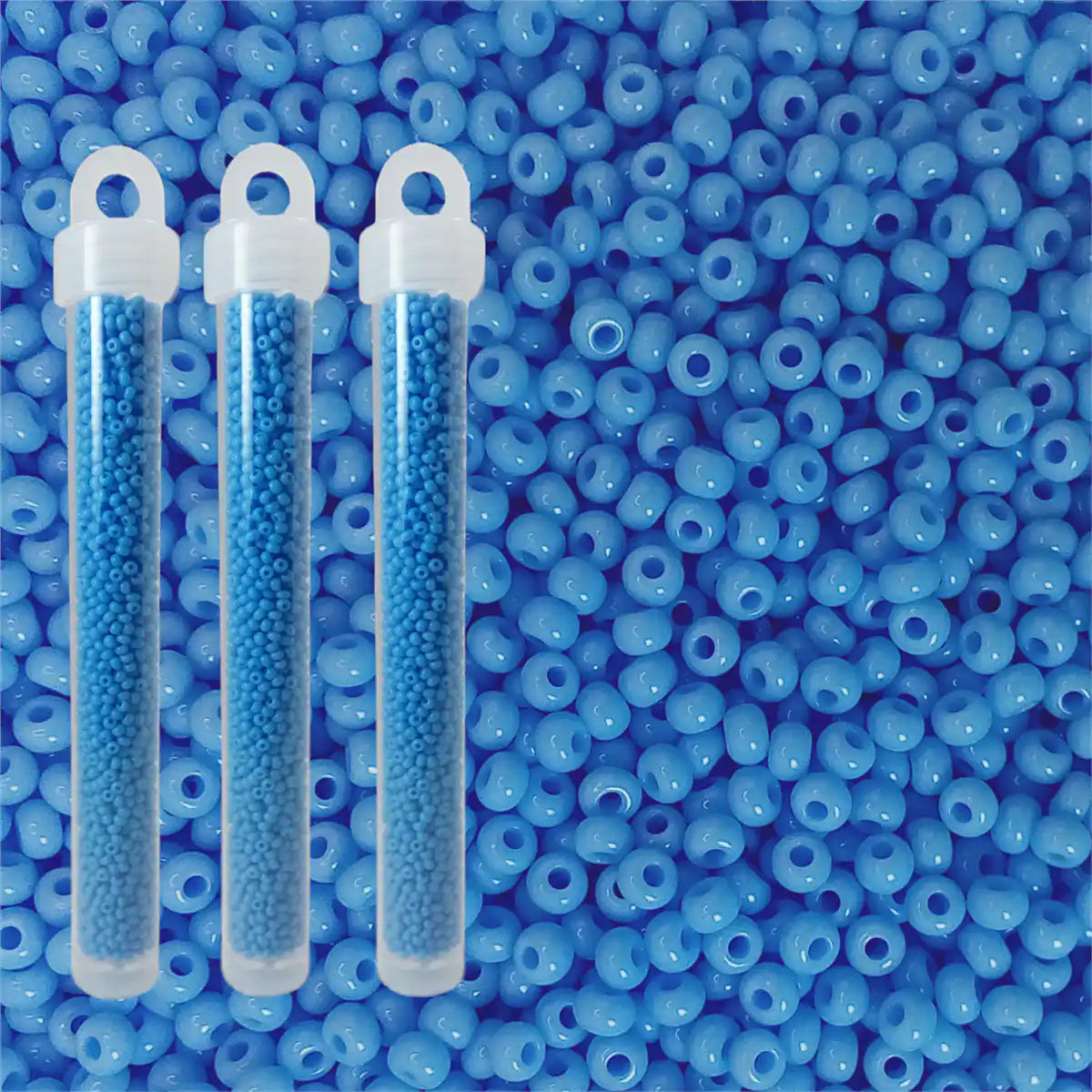 Miyuki seed beads light blue size 10