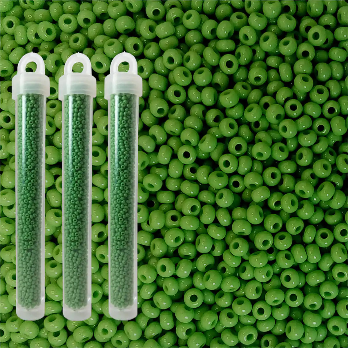 Miyuki seed beads light green size 10