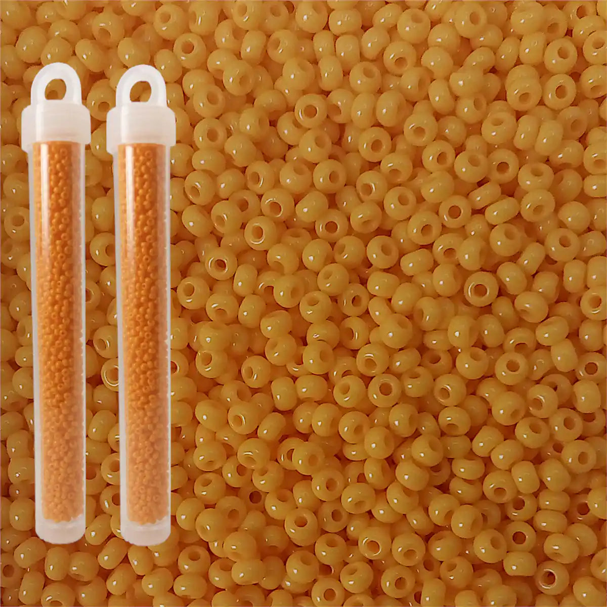Miyuki seed beads light orange size 10