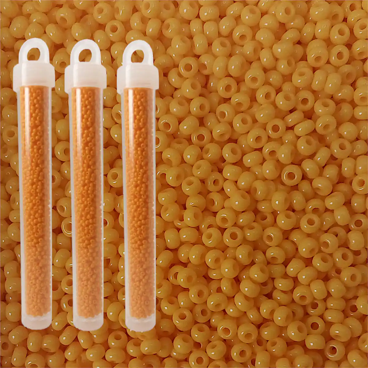Miyuki seed beads light orange size 10