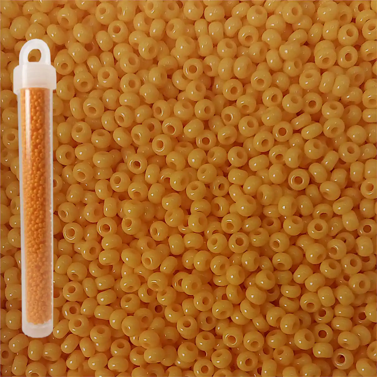 Miyuki seed beads light orange size 10