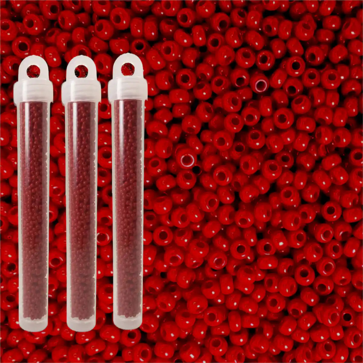Miyuki seed beads red size 10