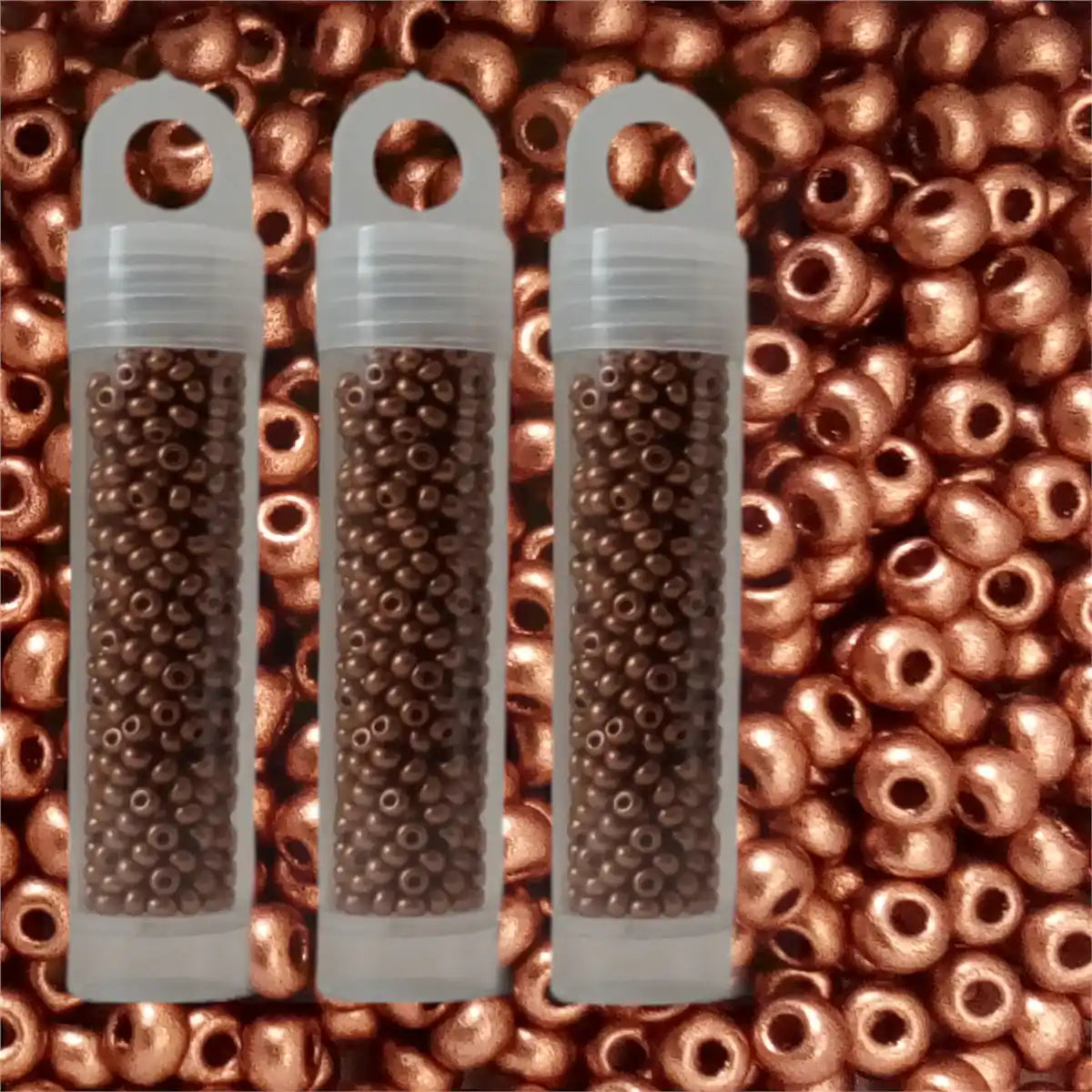 Miyuki seed beads metallic copper size 10