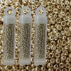 Miyuki seed beads metallic light silver size 10