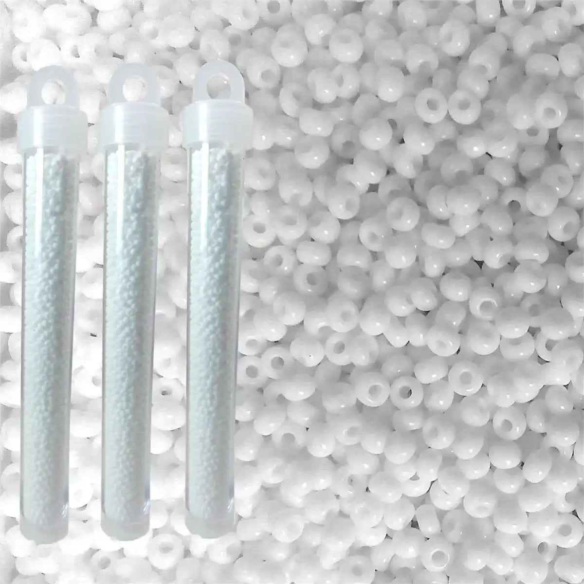 Miyuki seed beads white size 10