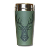 Native design deer 16oz stainless steel travel mug