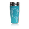 Native design hummingbirds 16oz stainless steel travel mug 1