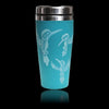 Native design hummingbirds 16oz stainless steel travel mug 1