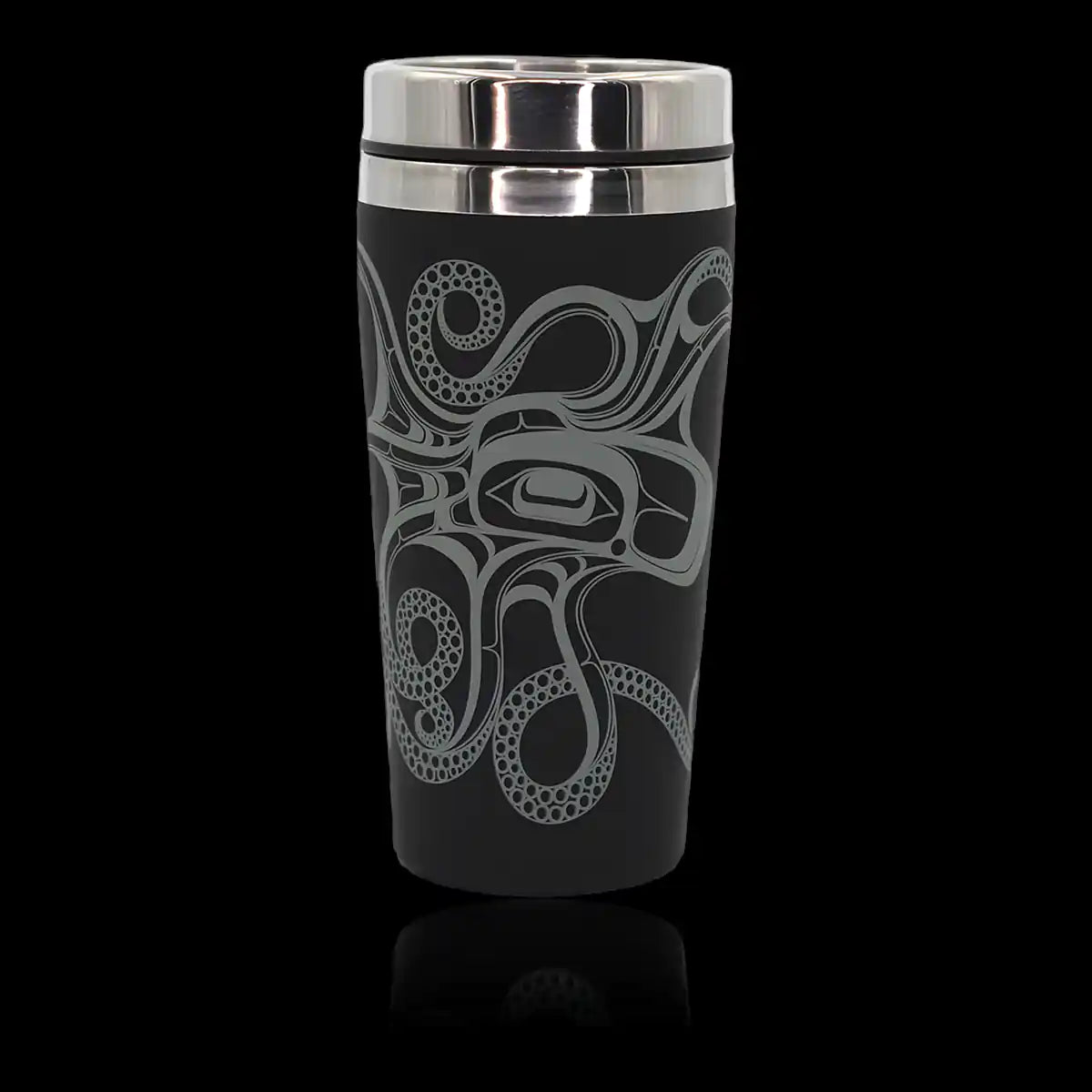 Native design 16oz stainless steel travel mug octopus