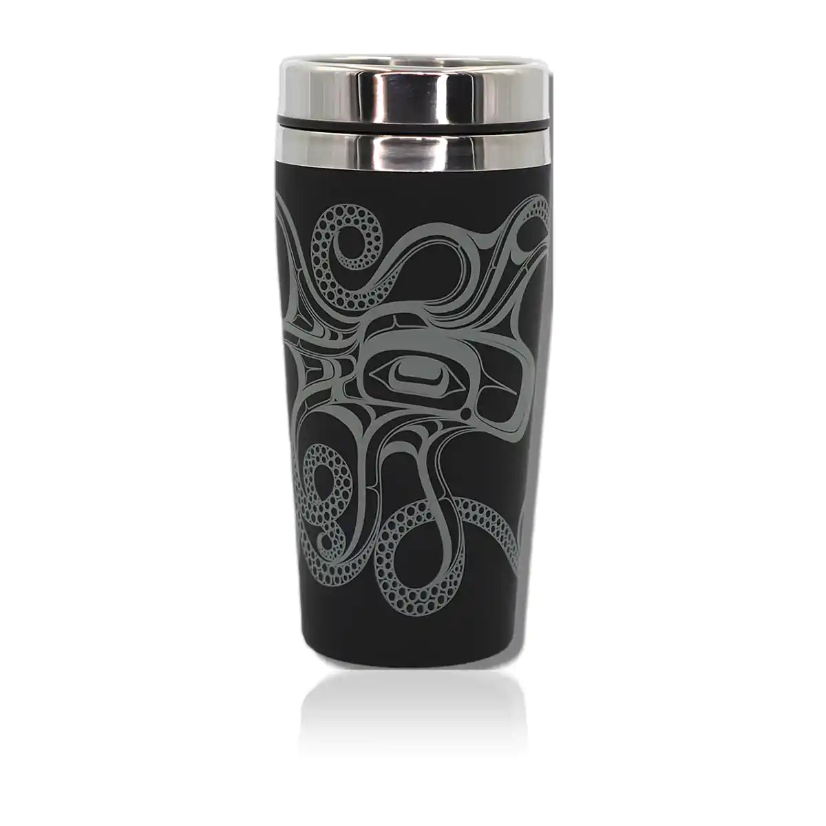 Native design 16oz stainless steel travel mug octopus