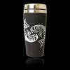 Native design salmon 16oz stainless steel travel mug