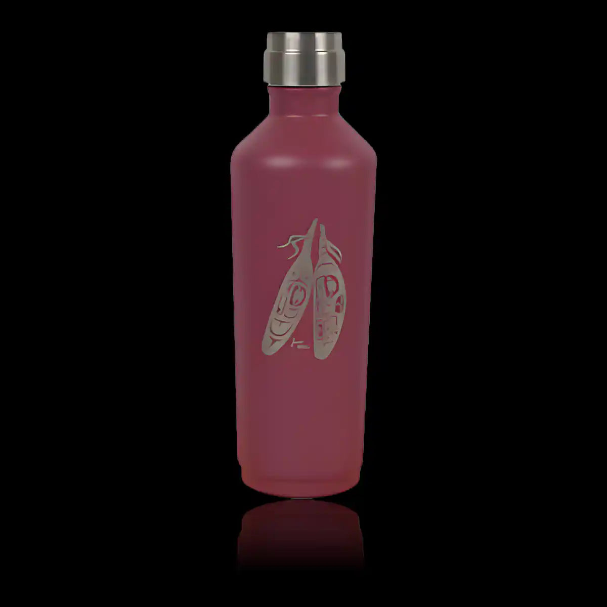 Water bottle eagle feather