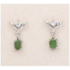 Jade antlers earrings