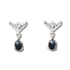 Hematite antlers earrings