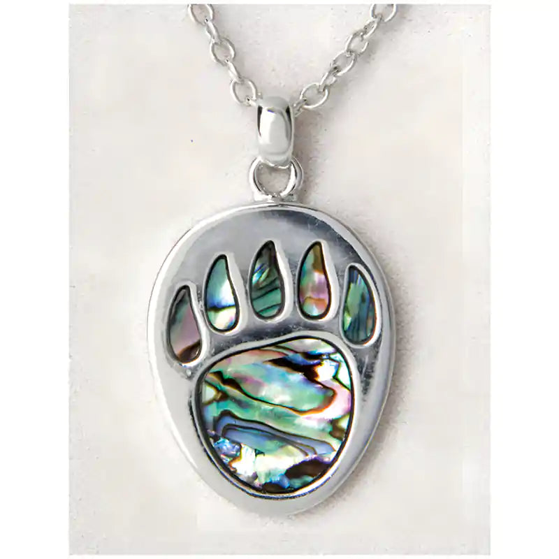 Glacier pearle bear paw-large necklace
