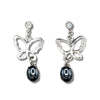 Hematite butterfly dawn earrings