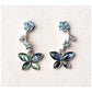 Glacier pearle butterfly garden earrings