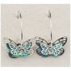 Glacier pearle butterfly hoop earrings