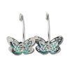Glacier pearle butterfly hoop earrings