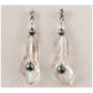 Hematite calla lily earrings