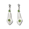 Jade calla lily earrings