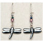 Hematite carved dragonfly earrings