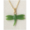 Jade carved dragonfly necklace