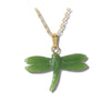 Jade carved dragonfly necklace