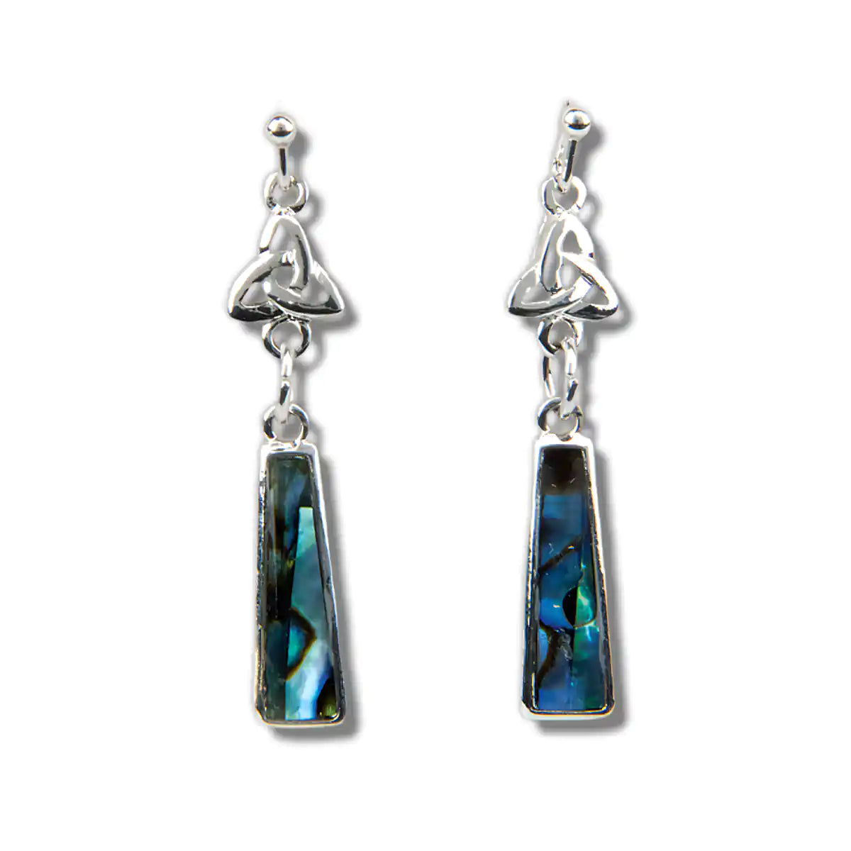 Glacier pearle celtic drop earrings