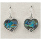 Glacier pearle celtic heart earrings