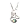 Glacier pearle cresting whale tail necklace