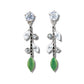 Jade crystal cascade earrings