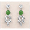 Jade crystal garden earrings