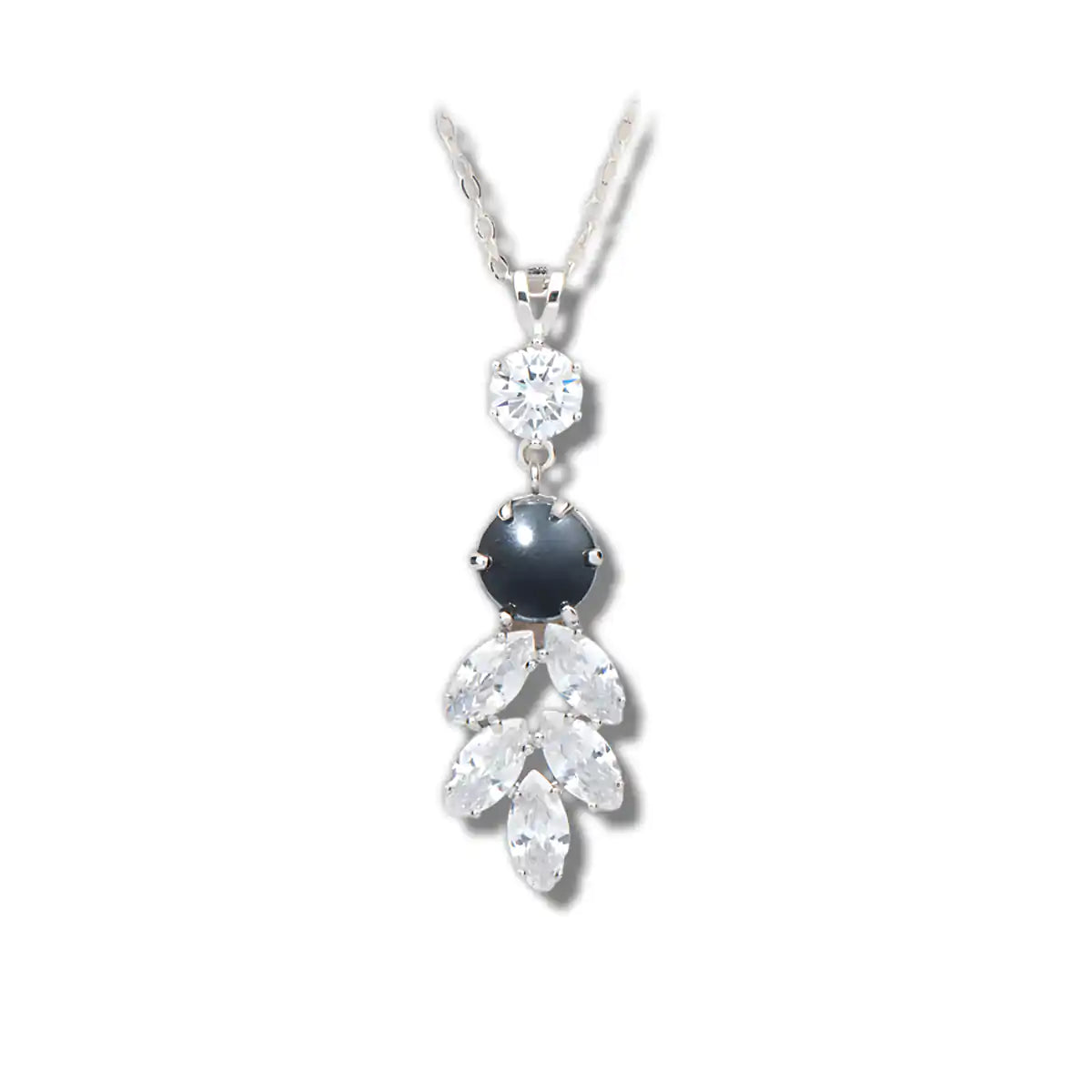 Hematite crystal garden necklace