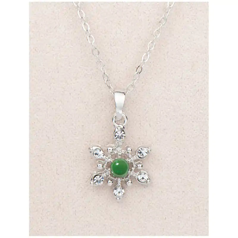Sterling Silver Snowflake Pendant, Crystal Snowflake Necklace, Dainty  Snowflake | eBay