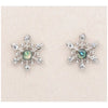 Glacier pearle dainty snowflake earrings