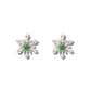 Jade dainty snowflake earrings