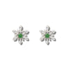 Jade dainty snowflake earrings