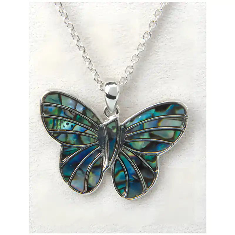 Glacier pearle delicate butterfly necklace