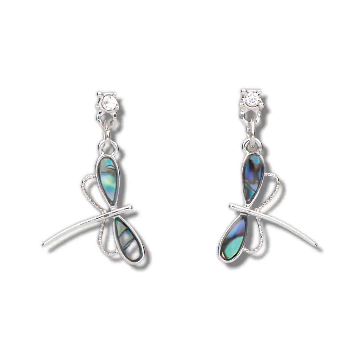Glacier pearle delicate dragonfly earrings