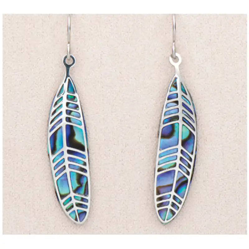 Glacier pearle delicate feather earrings