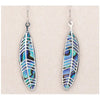 Glacier pearle delicate feather earrings