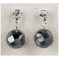 Hematite destiny-hand facetted earrings