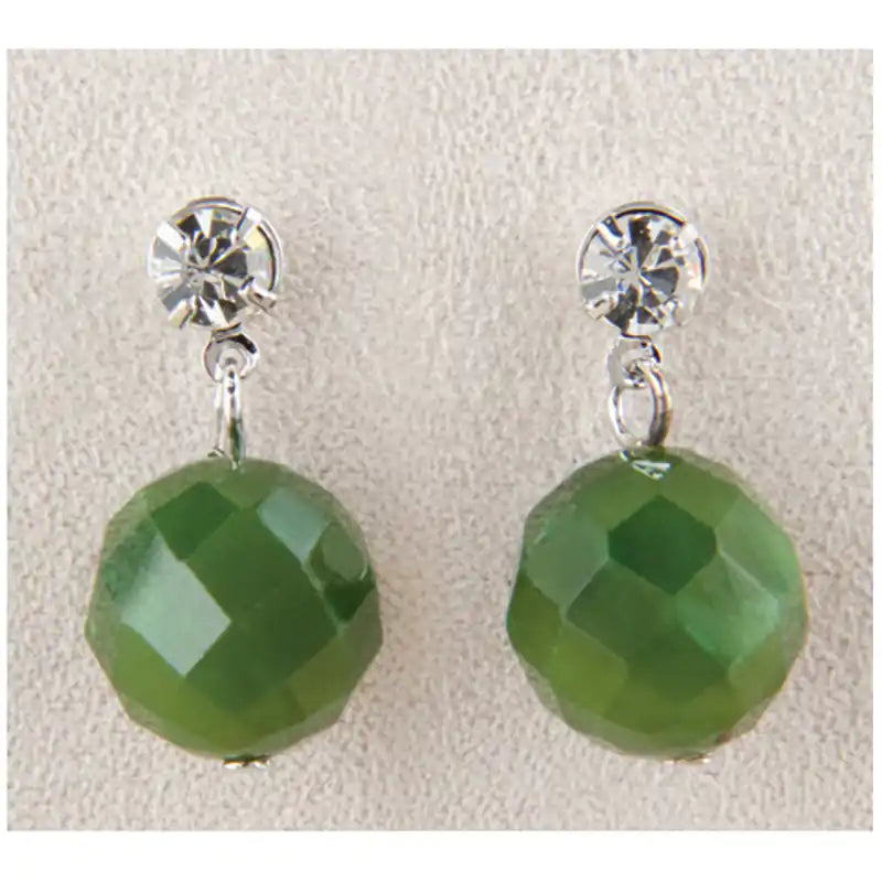 Jade destiny-hand facetted earrings