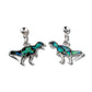 Glacier pearle dinosaur-dangle earrings