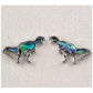 Glacier pearle dinosaur-stud earrings