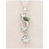 Jade dolphin sparkle necklace