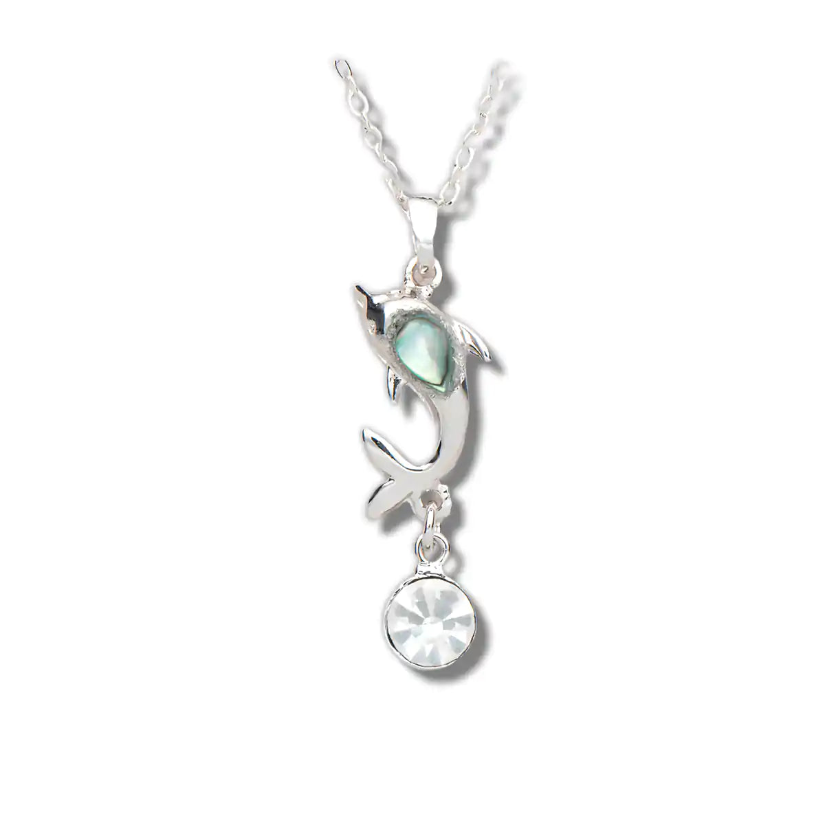 Glacier pearle dolphin sparkle necklace